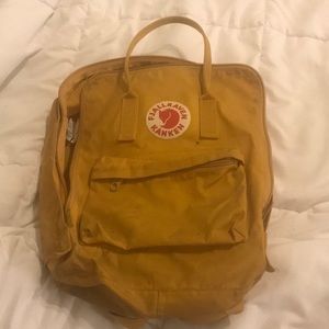 kanken backpack yellow